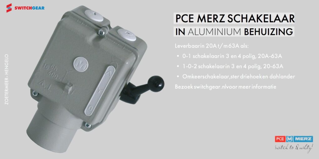 PCE Merz schakelaar in aluminium behuizing